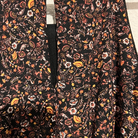 Knox Rose Black Floral Boho Cottage Embroidered Hi-lo Midi Strapless Dress Sz M - Picture 4 of 7